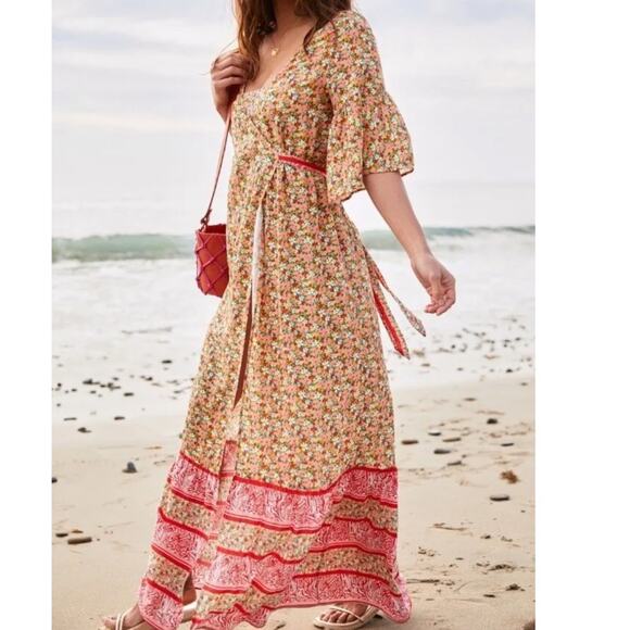 NEW Maaji Swimsuit Coverup, Maxi Dress, Kimono, Cherry Blossom Womens Size Small - Picture 1 of 6